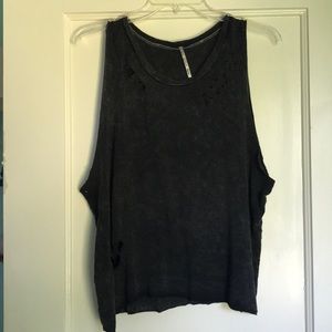Dark gray muscle tank